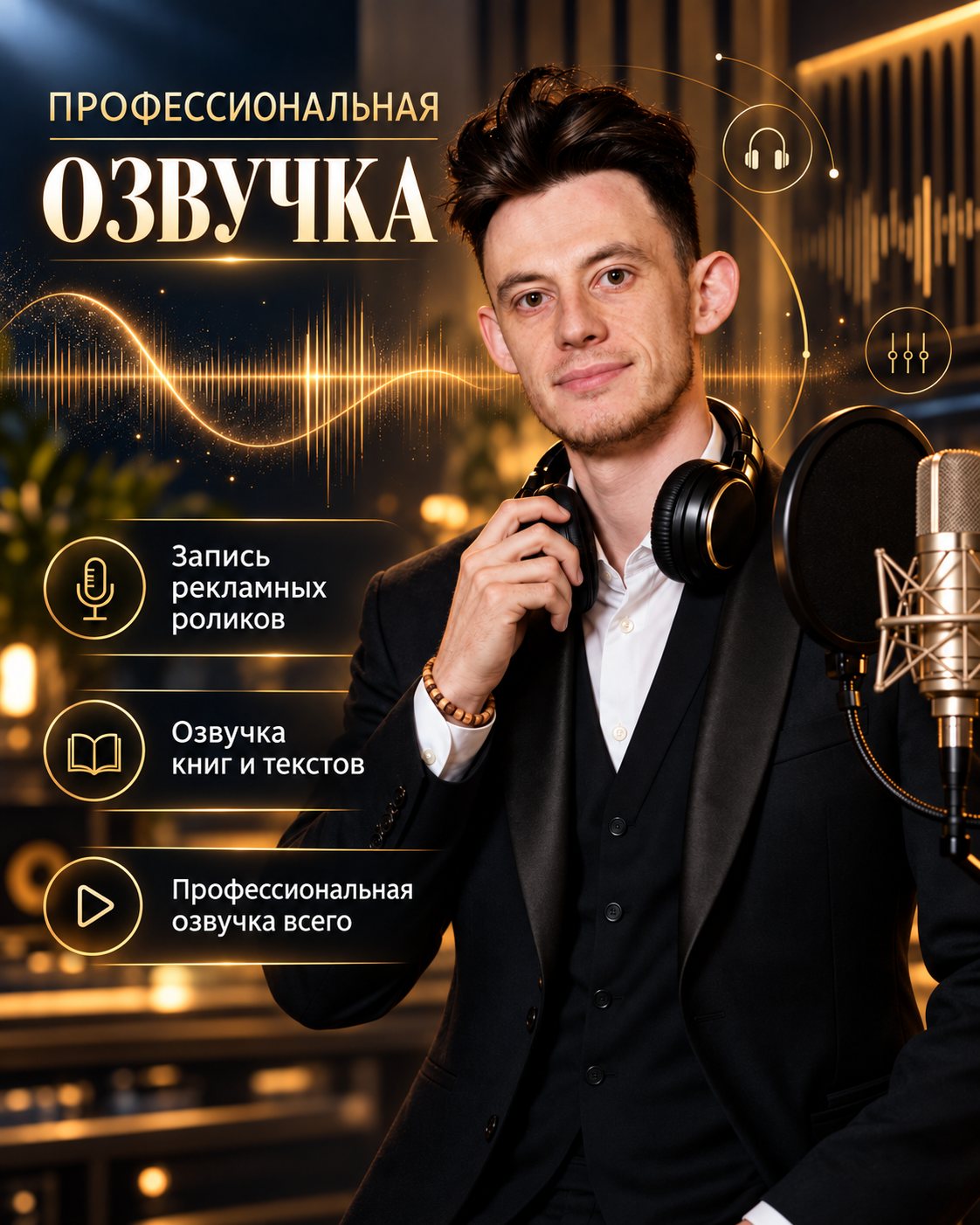 Озвучка YouTube и соцсетей — Руслан Барашкин в студии